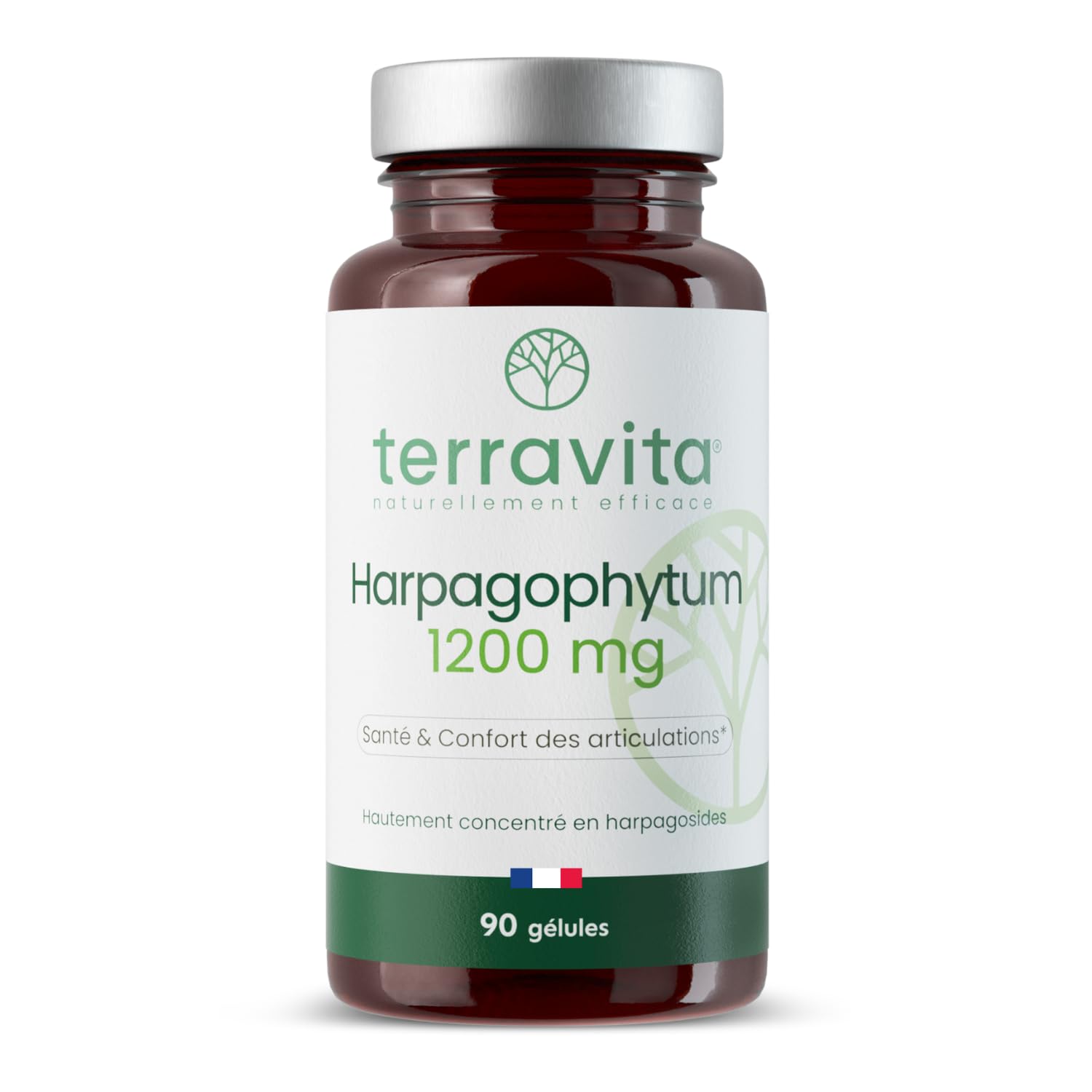 HARPAGOPHYTUM | Extrait 8:1 Ultra Concentré à 5% en Harpagosides | Douleurs Articulaires - Arthrose | Mobilité et Souplesse Renforcées | 90 Gélules de 400 mg | Made in France | Terravita