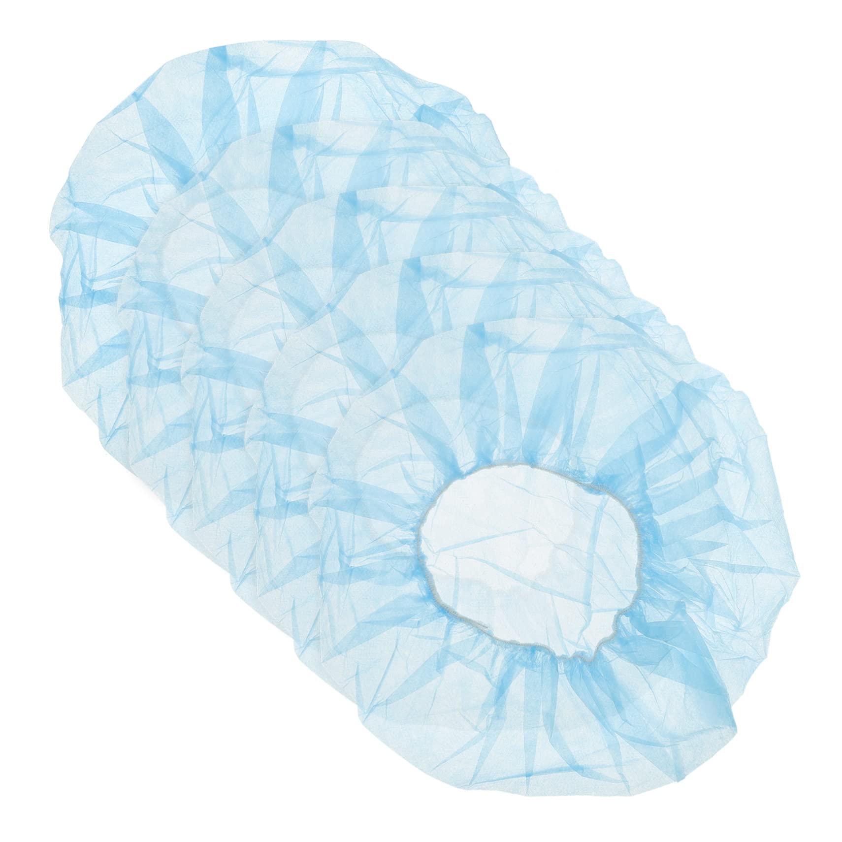 MAGICLULU 100 Cuffie Monouso Blu Non Tessuto Design Elastico per Coprire i Chioma, per Cucina e Ristoranti, Cappelli Traspiranti per Cuochi e Camerieri