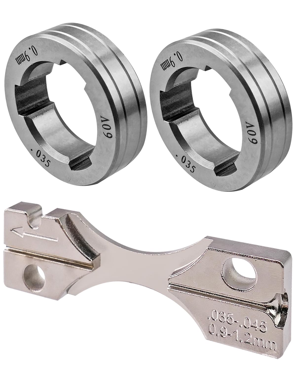 .035in V-Groove Drive Roll Kit Fit for Lincoln Power MIG 216 255XT 350MP LN-15, Guide Tube Fit for Power Feed 25M LF-72 LN-25 PRO LN-25 PRO Dual Power