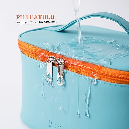 Miniatura 6 de AUSEKALY Bolsa de maquillaje para mujer, bolsa de maquillaje de viaje para niña, 2 unidades, bonita bolsa de maquillaje grande con bolsa para