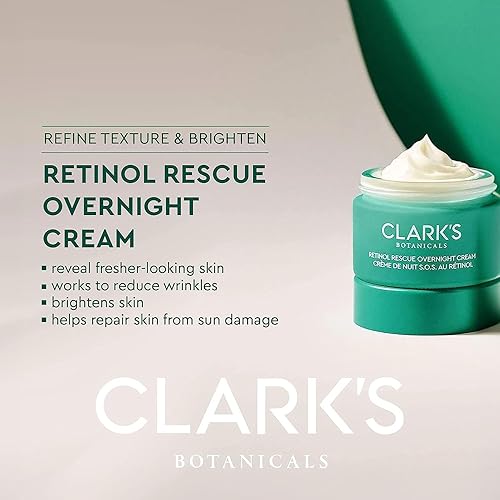 Miniatura 4 de Clark's Botanicals Retinol Rescue Overnight Cream  Clínicamente probado para reducir el enrojecimiento, suavizar las líneas finas e hidratar con