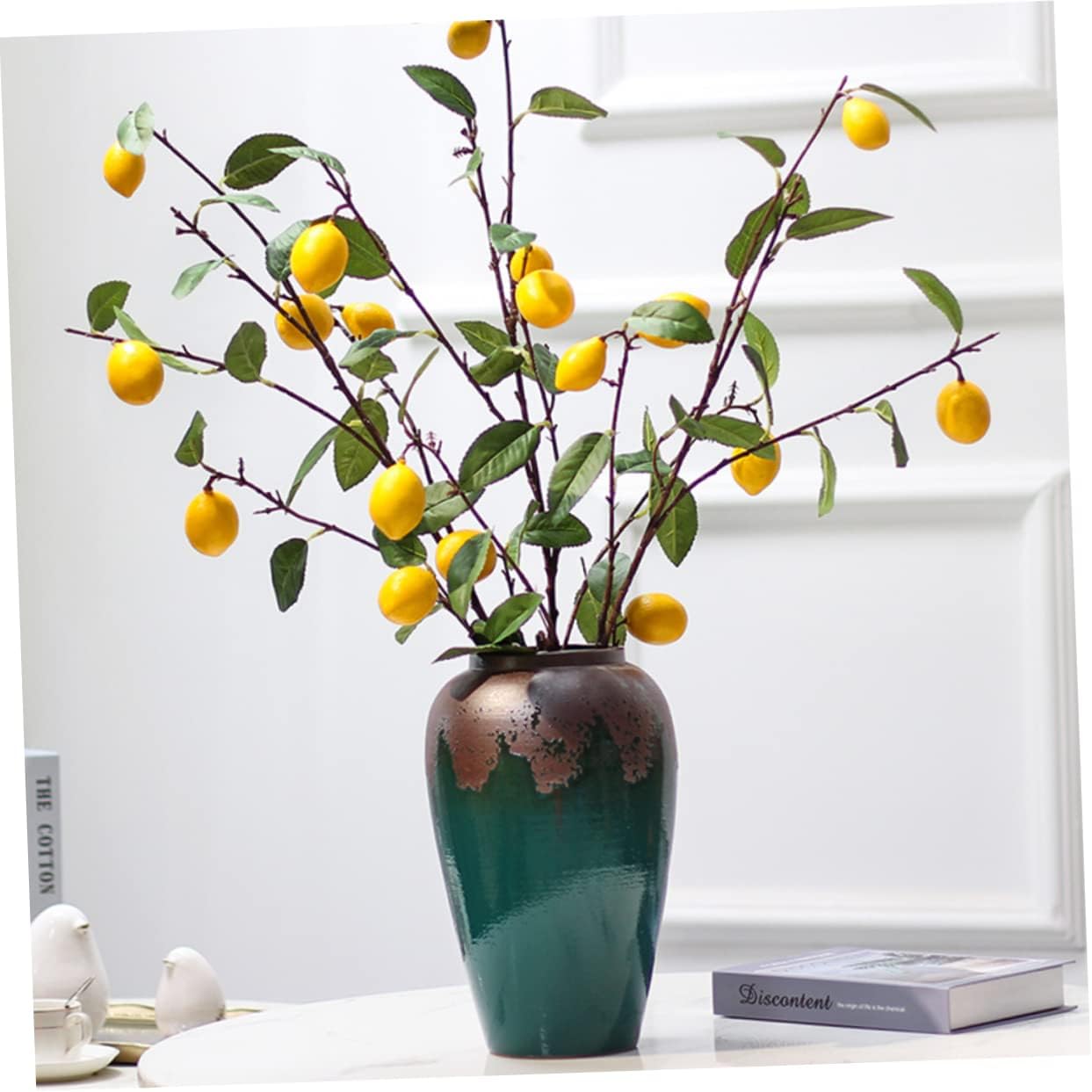 IMIKEYA 2pcs Realistic Lemon Branches Decor Faux Fruit Arrangement for Home Decorations Simulated Branches Plants Flower Decorations for Wedding