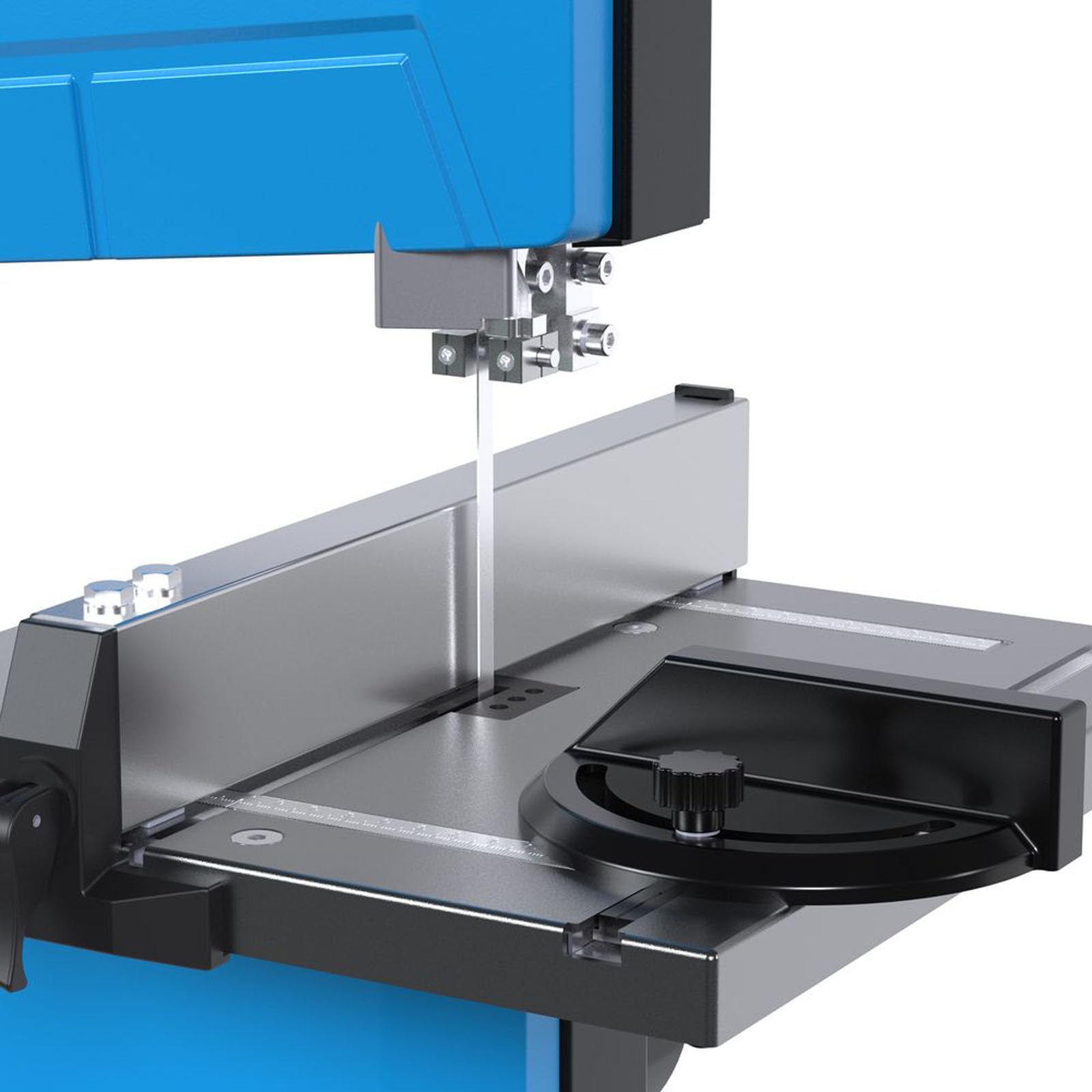 Güde GBS 200S Bandsäge - 230 Volt, 350 Watt, 1500 Umdrehungen pro Minute, 900 Meter pro Minute Bandgeschwindigkeit, Schnittleistung 50 bis 80 Millimeter je nach Winkel, Schnittlänge 200 Millimeter