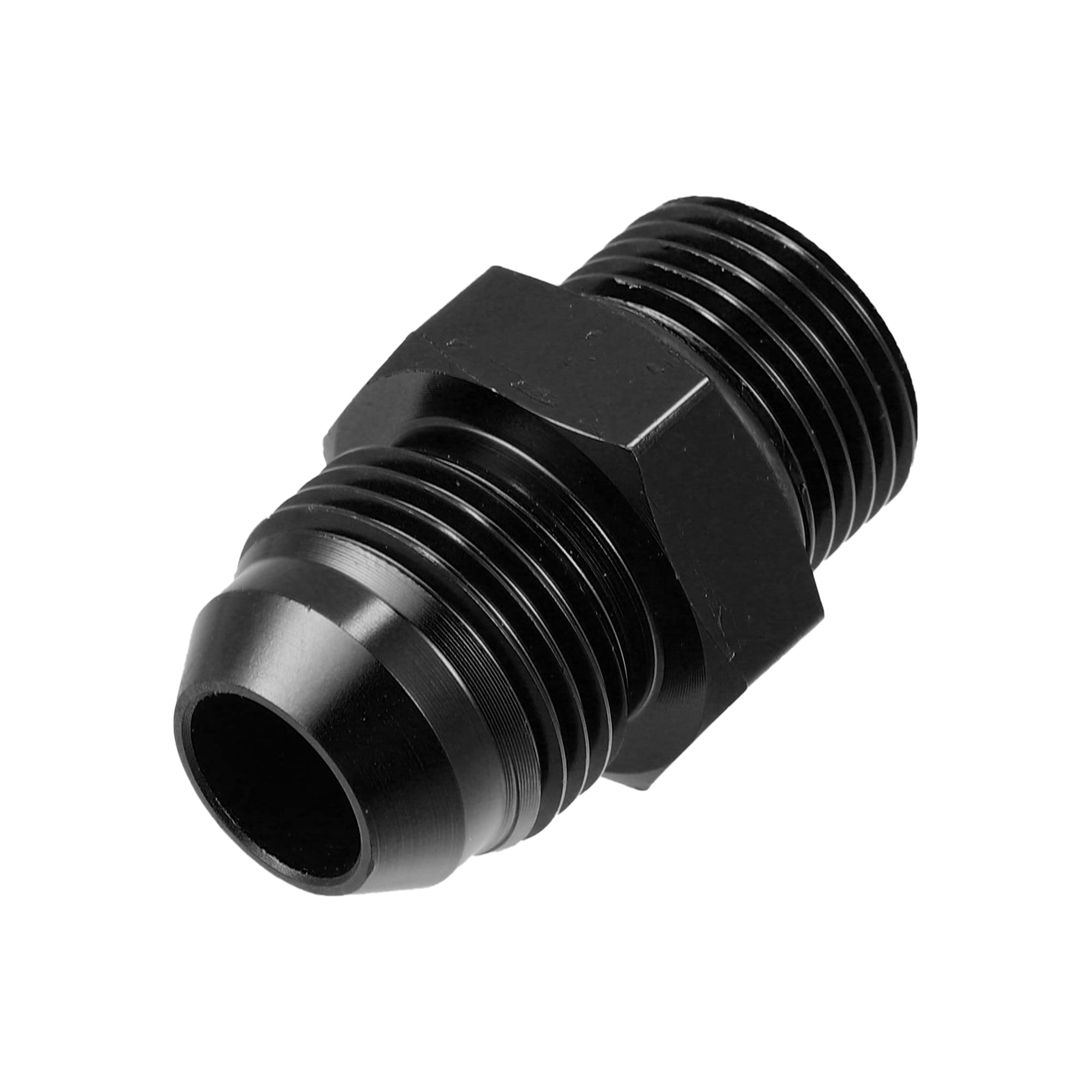 2 Raccords Adaptateurs Flare Union Mâle-Mâle AN6/M12x1.5 - Alliage Aluminium Noir - X AUTOHAUX