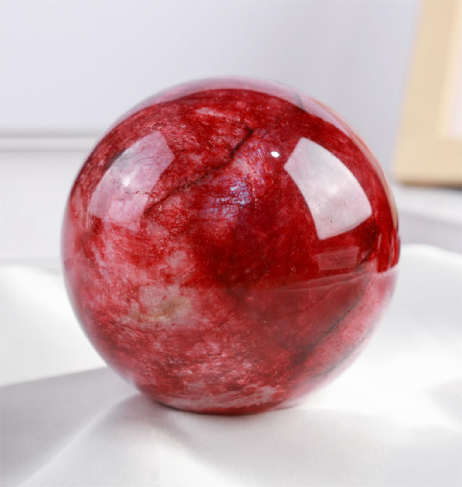 Boule clair de lune rouge pour purifier les énergies et décorer - 8