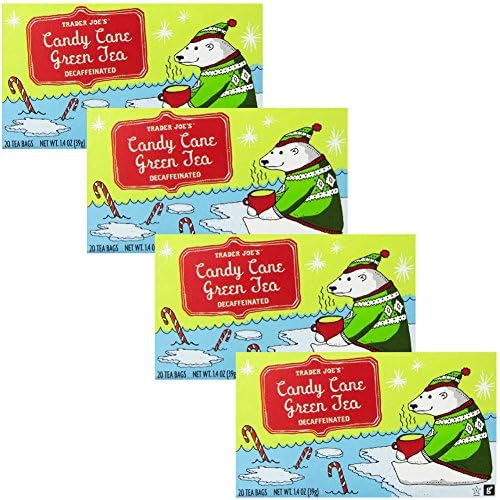 Trader Joe's Candy Cane Green Tea, Decaffeinated 20 Tea
