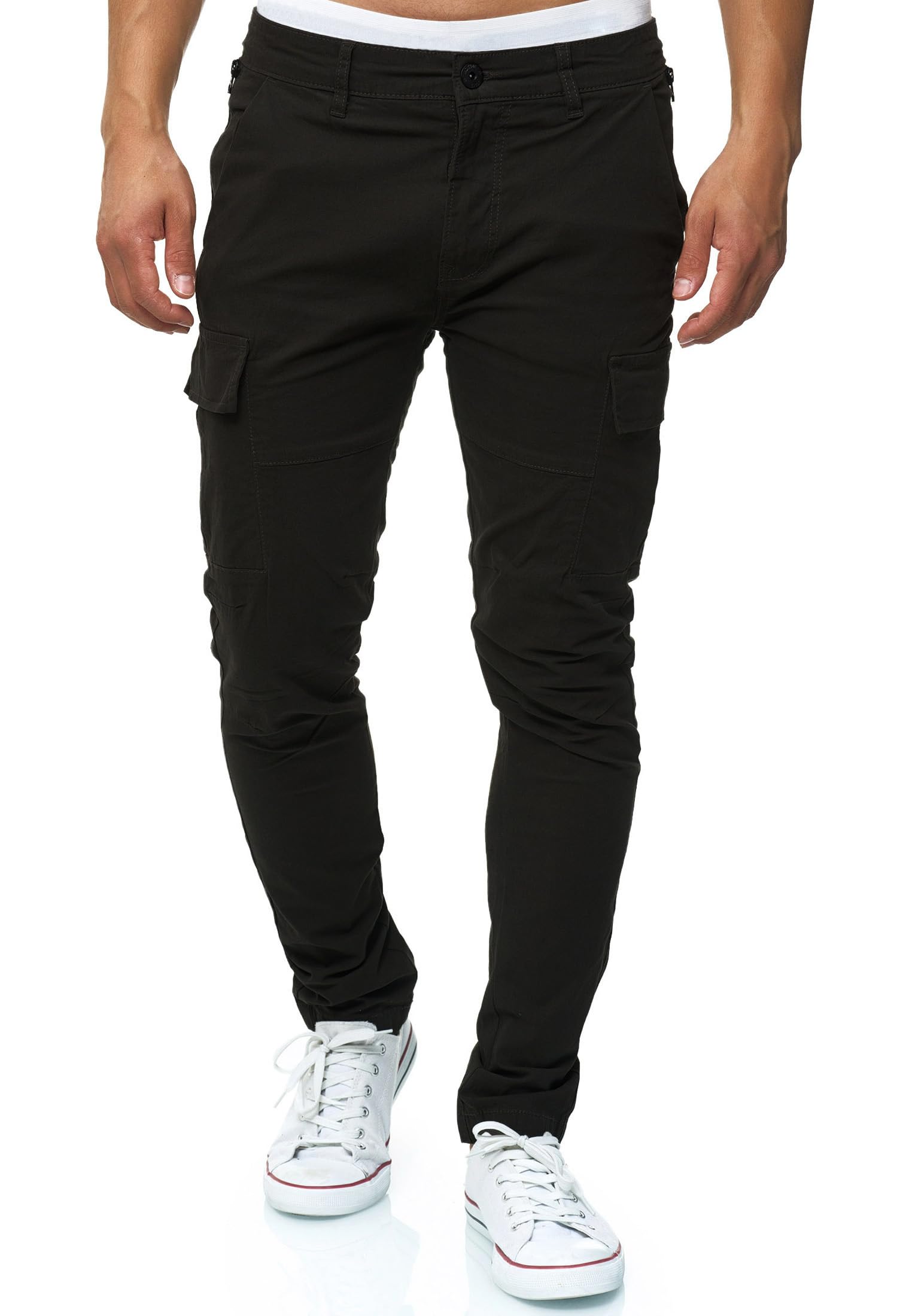 Indicode Uomini Mathews Cargo Pants | Pantaloni Cargo in Cotone con 8 Tasche