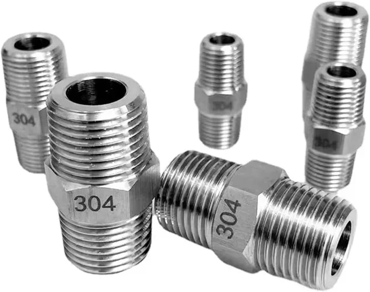 1/2" NPT Male To Male M16 M18-20 1/8" 1/4" 3/8" -1"BSP NPT Hex Nipple Coupling 304 Stainless Steel Pipe Fitting Reducer Adapter(1l2 NPT Male 316,1 NPT_MALE TO MALE)