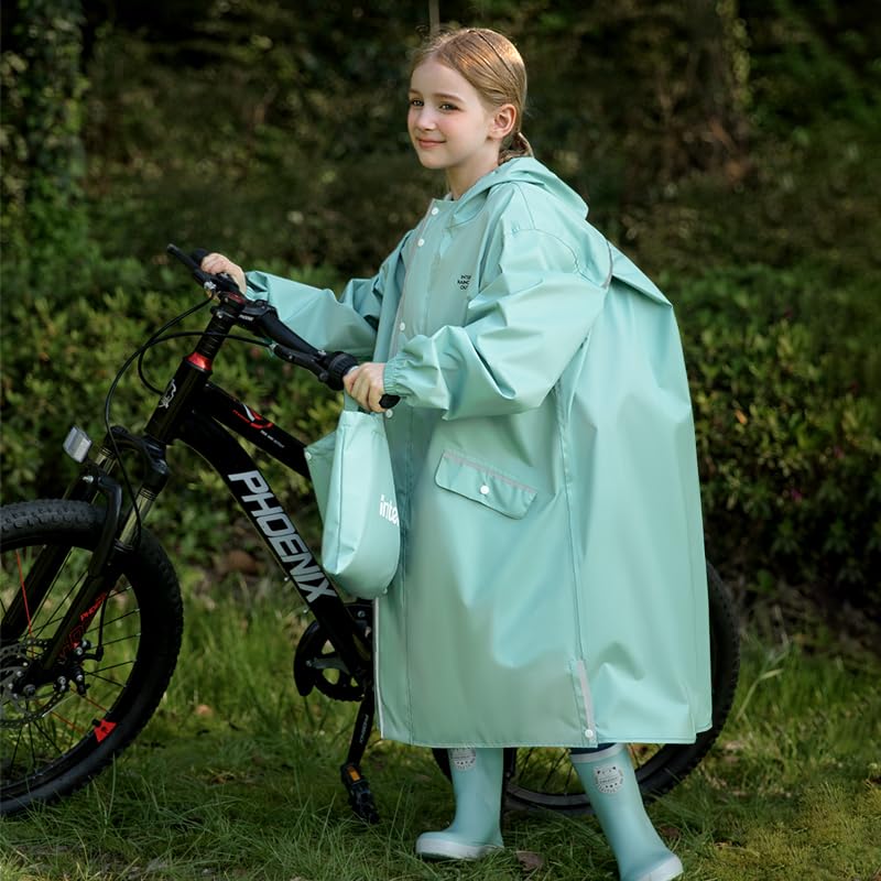 Cycling Raincoat Kids Rain Jacket Student Girls Rain Poncho Boys Rain Wear3