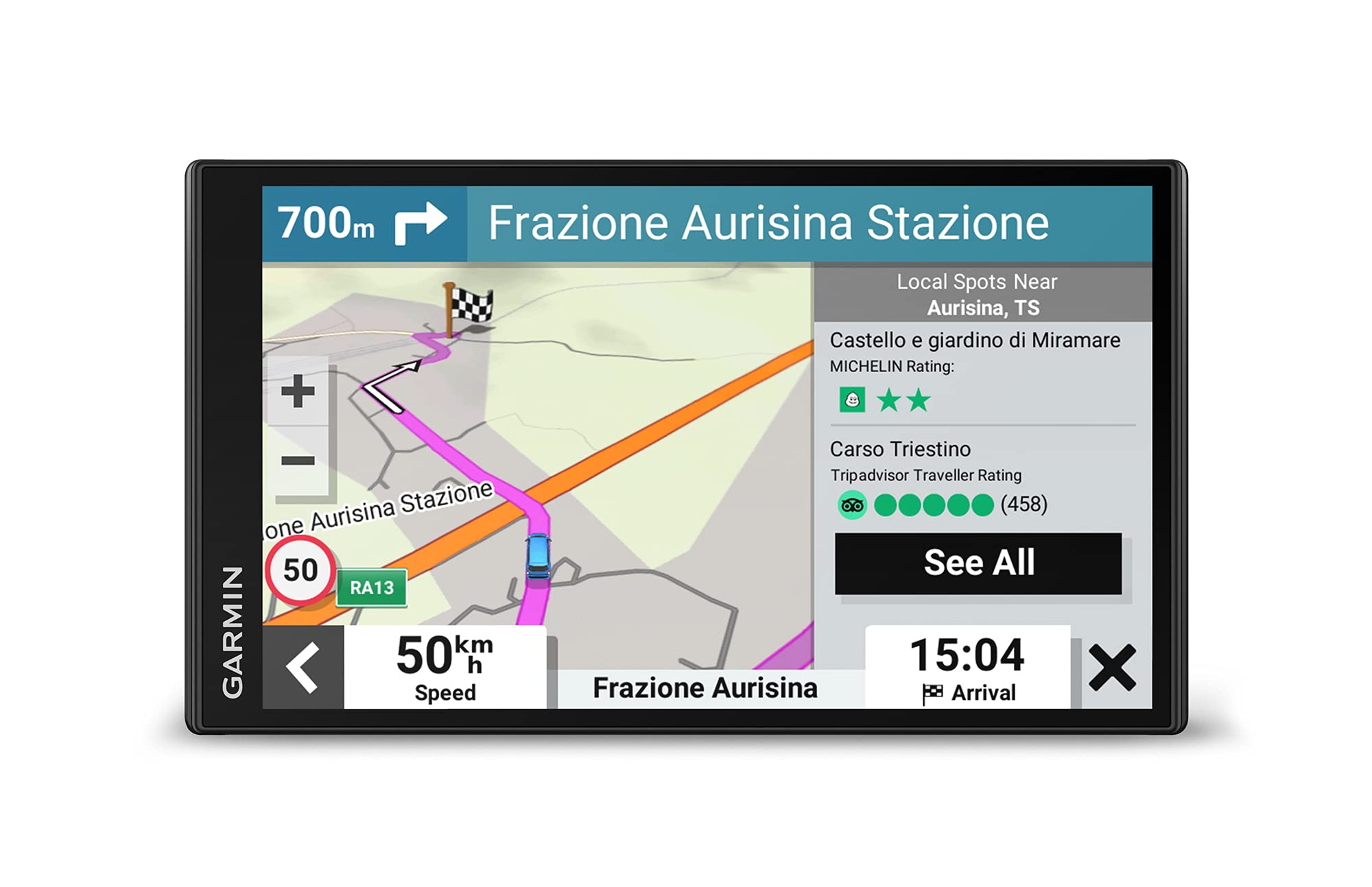 Garmin Campervan – GPS pour Mini Vans avec écran Couleur de 6,65" – Spécial Road Trips - Carte Europe entière 46 Pays Noir