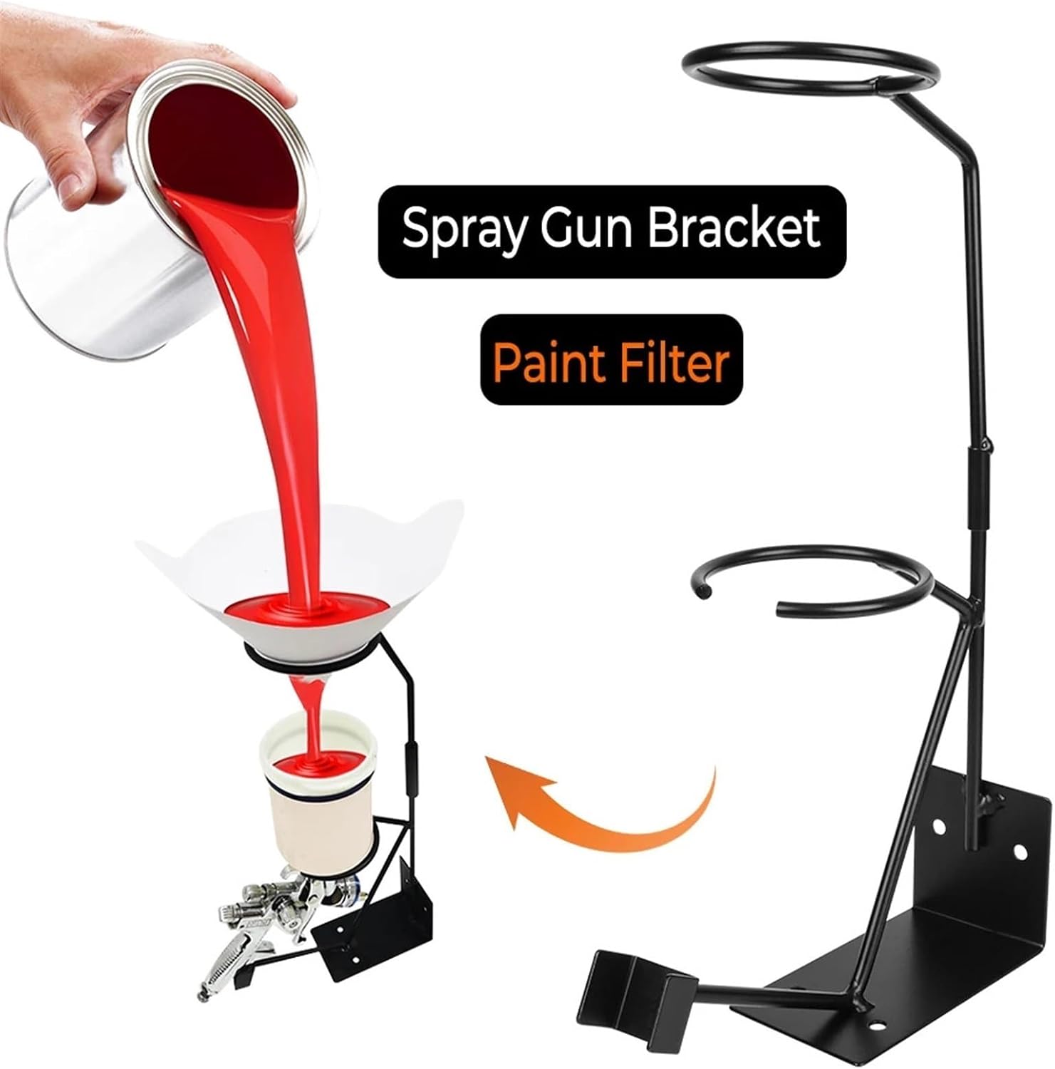 Storage Rack Household Car Paint Sprayer Stand Bracket Steel Spray Gun Accessories Paper Funnel Rack Spray Gun Holder (Size : 200 pcs Filters)