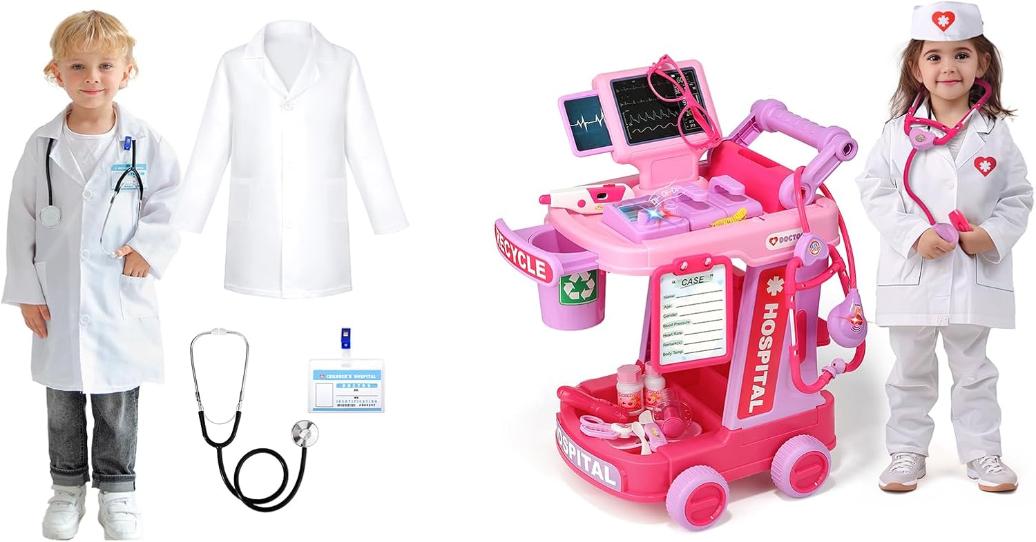 Liberry Toy Gift for Toddlers 2 3 4 5 Years Old Kids Doctor Kit & Doctor Costume