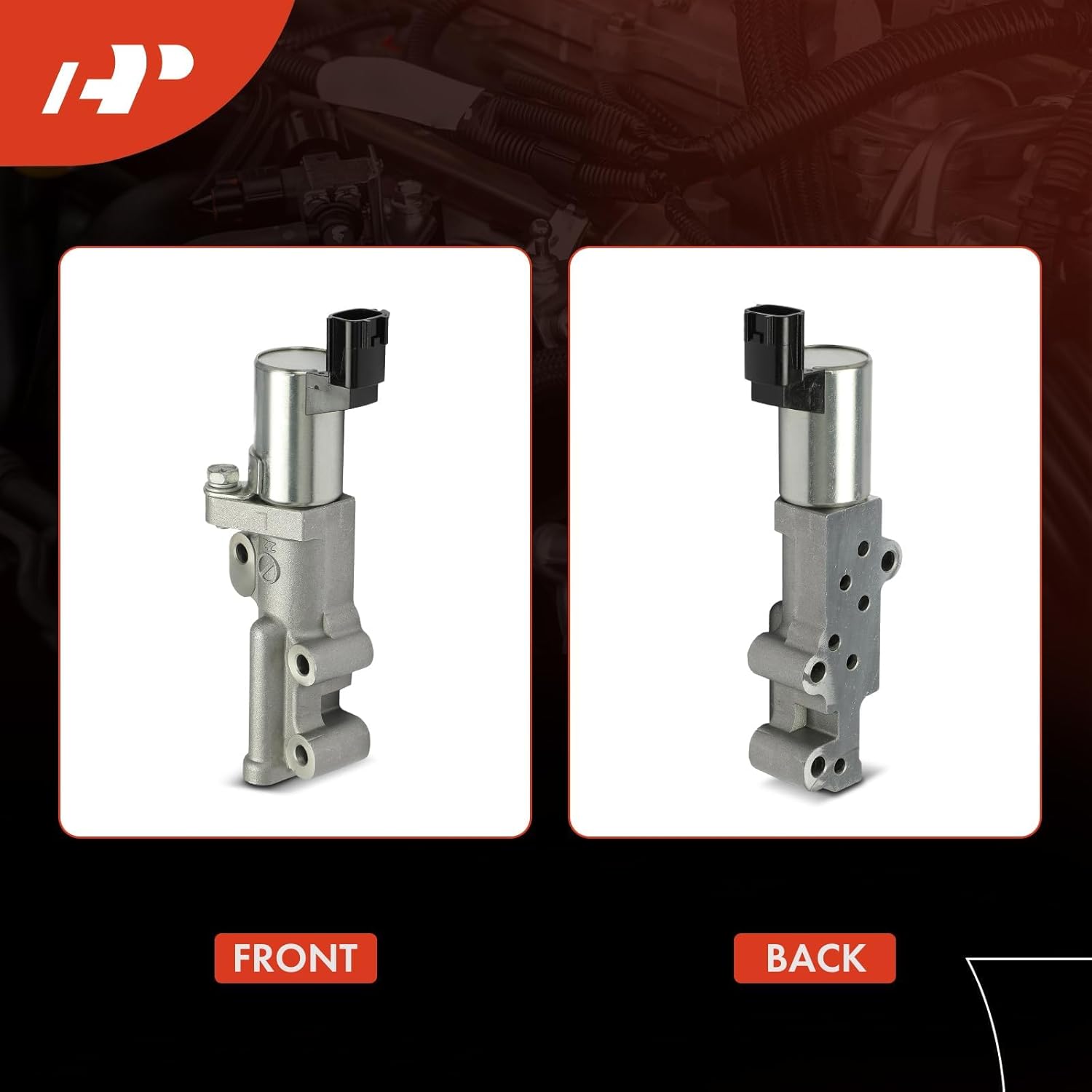 A-Premium 2-PC Left and Right Engine Variable Valve Timing (VVT) Solenoid Compatible with Nissan Pathfinder 2001-2004 & Infiniti QX4 2001-2003, 3.5L, Replace# 237964W01A, 37964W000