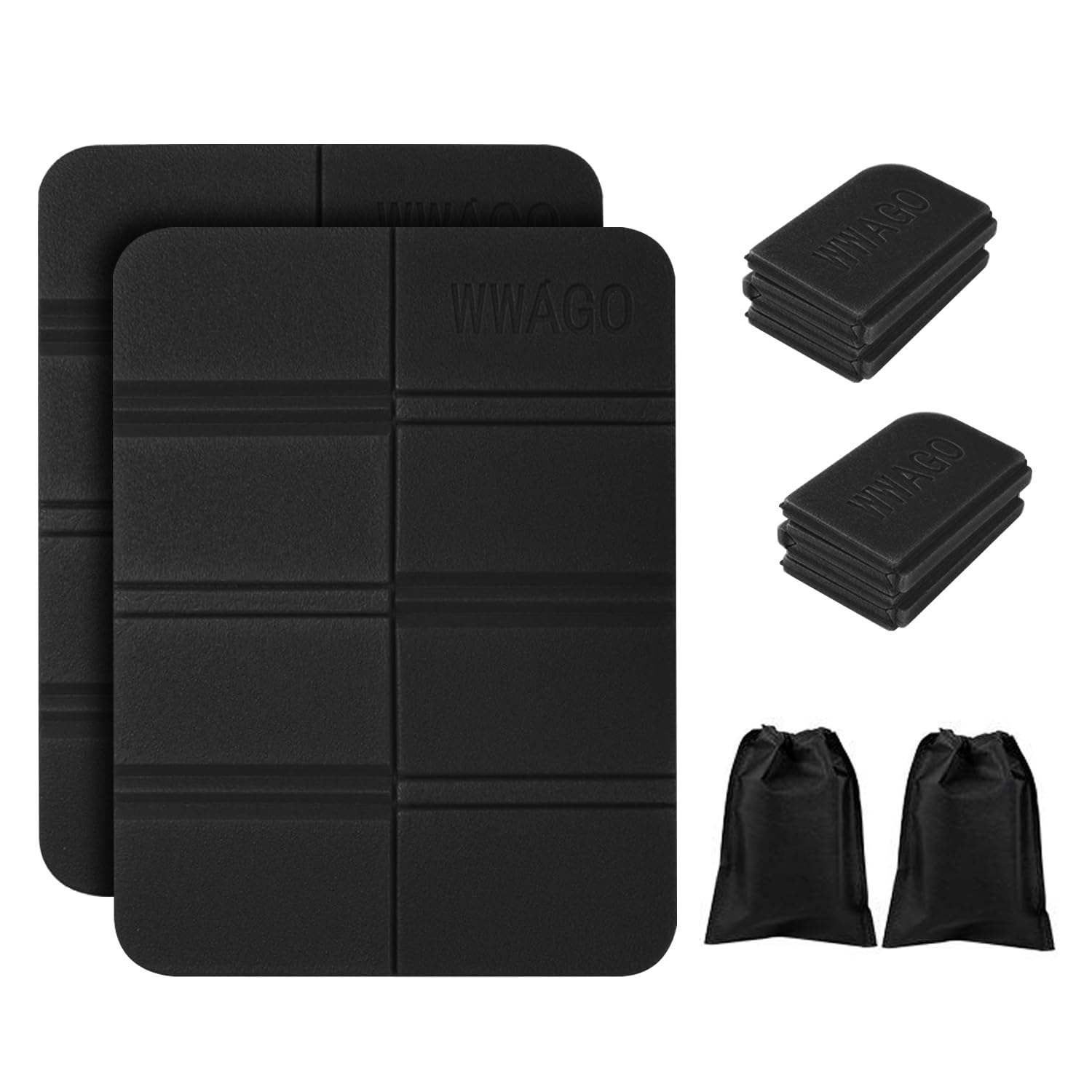 Klways 2 Set Sitzkissen Outdoor Faltbar, Isolierte Thermo Sitzunterlage Outdoor, Ausrüstung für Reisen (Mit Aufbewahrungstasche)