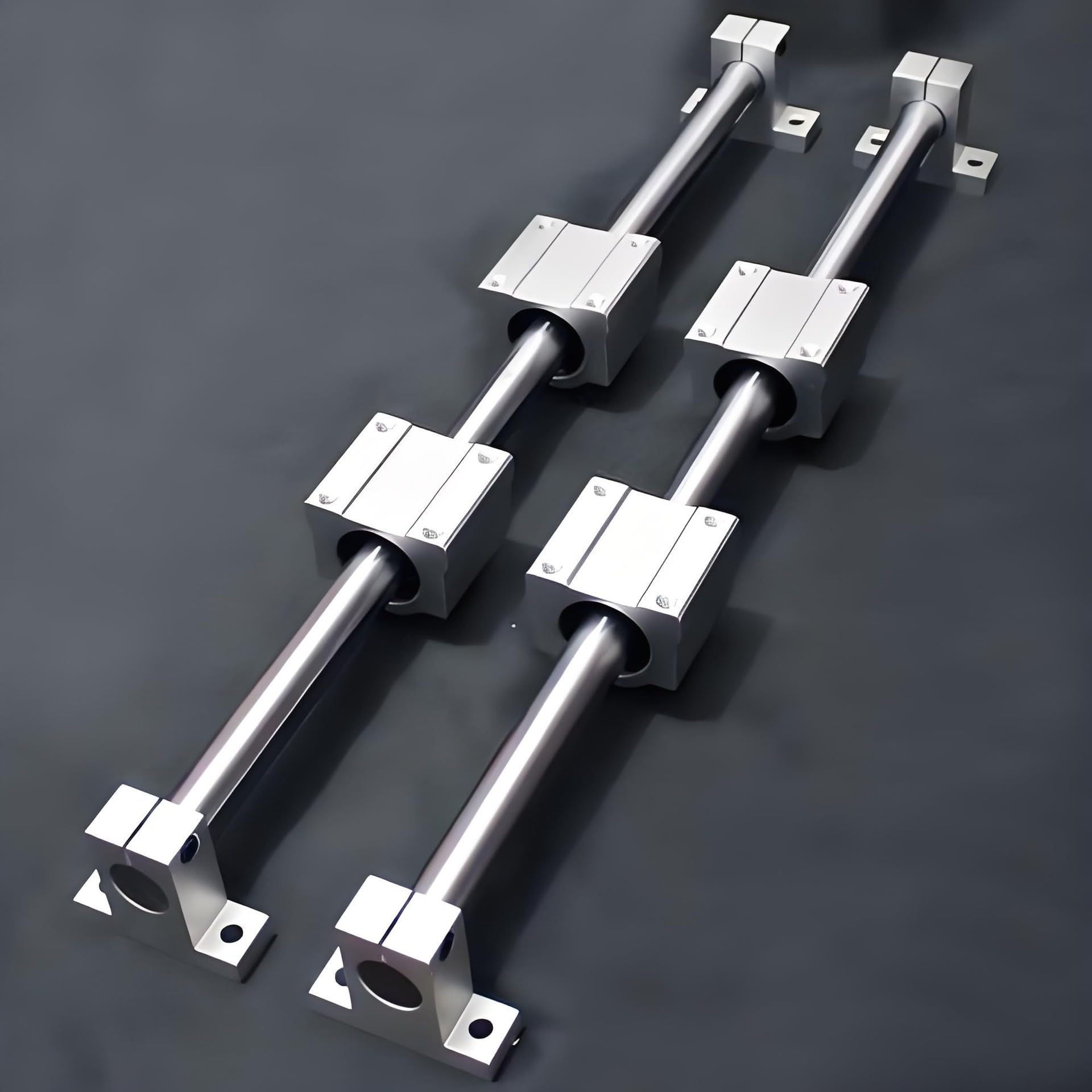 Juego de 10 piezas de rodamiento lineal óptico OD12 mm 400 mm + asiento de rodamiento lineal SCS12UU + soporte de rodamiento SK12 de 12 mm y 400 mm