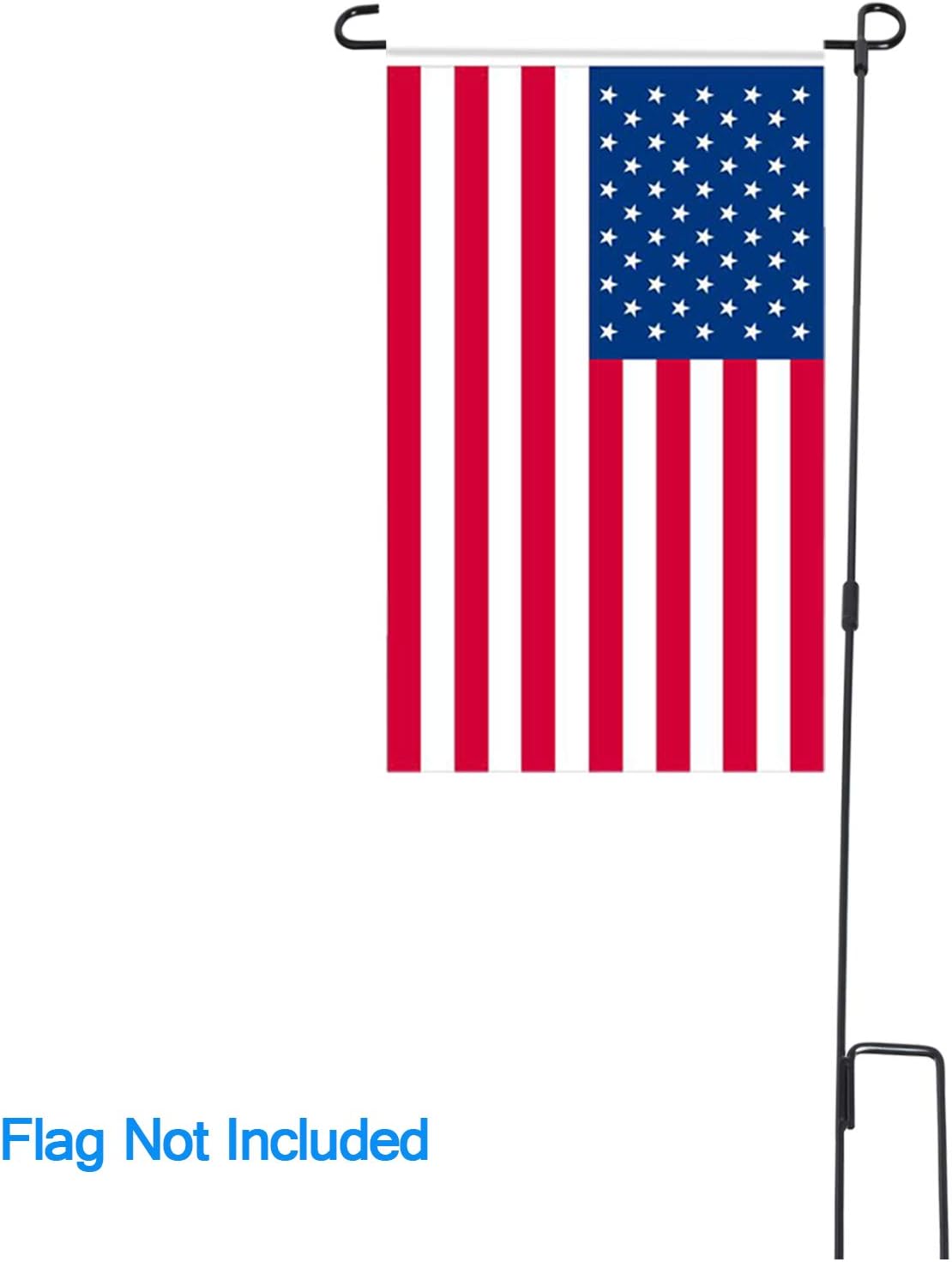 HOOSUN Garden Flag Stand, Premium Garden Flag Pole Holder Metal Wrought Iron Powder-Coated Weather-Proof Paint (2 Pack) with Tiger Clip and Spring Stoppers : Patio, Lawn & Garden