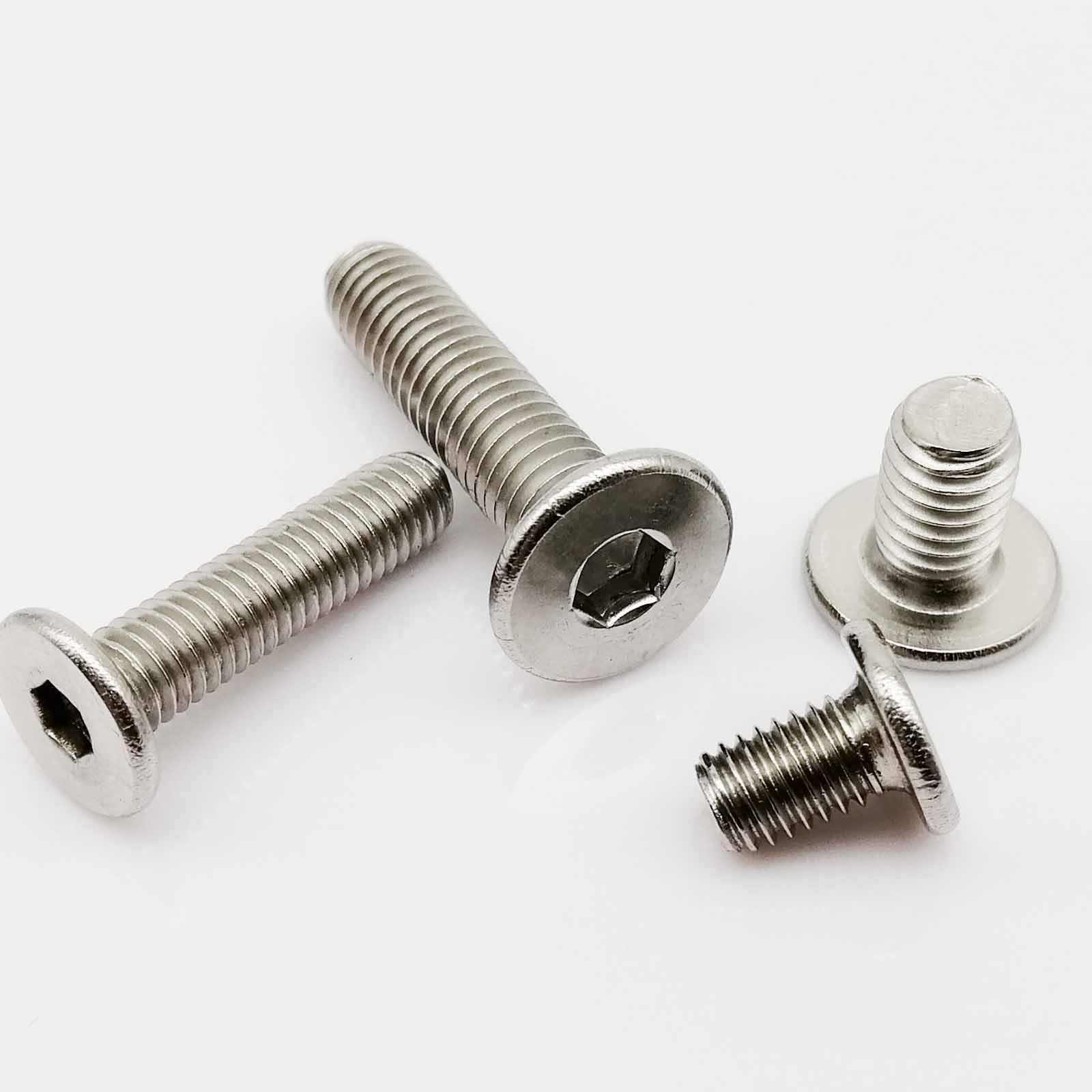 Tornillo autorroscante de 5/50 cm M1.6 M2 M2.5 M3 M4 M5 M6M8 A2 304 hexagonal de acero inoxidable ultrafino ultrafino bajo plano cabeza de oblea tornillo cubierta (40 mm, M6 10 piezas)