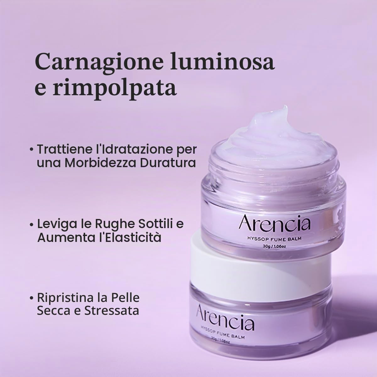 ARENCIA Hyssop Fume Balm - Balsamo Multi Aroma per Volume Della Pelle Miglioramento delle Rughe