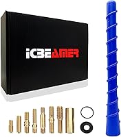 Vista 99 de ICBEAMER 3 inch / 76 mm MINI Mexican Mexico Flag Automotive Antenna with Internal Copper Coil Universal Fit AM/FM Radio Antenna Replacement