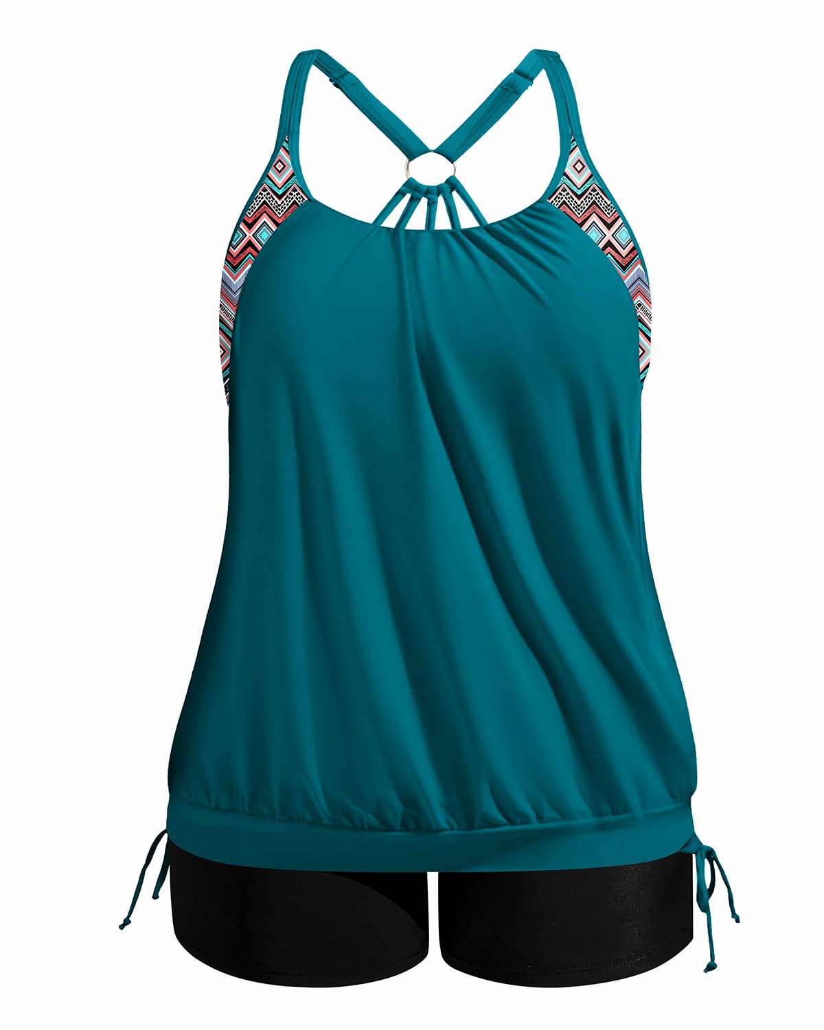 Holipick Womens Plus Size Tankini with Shorts Two Piece Swimsuits