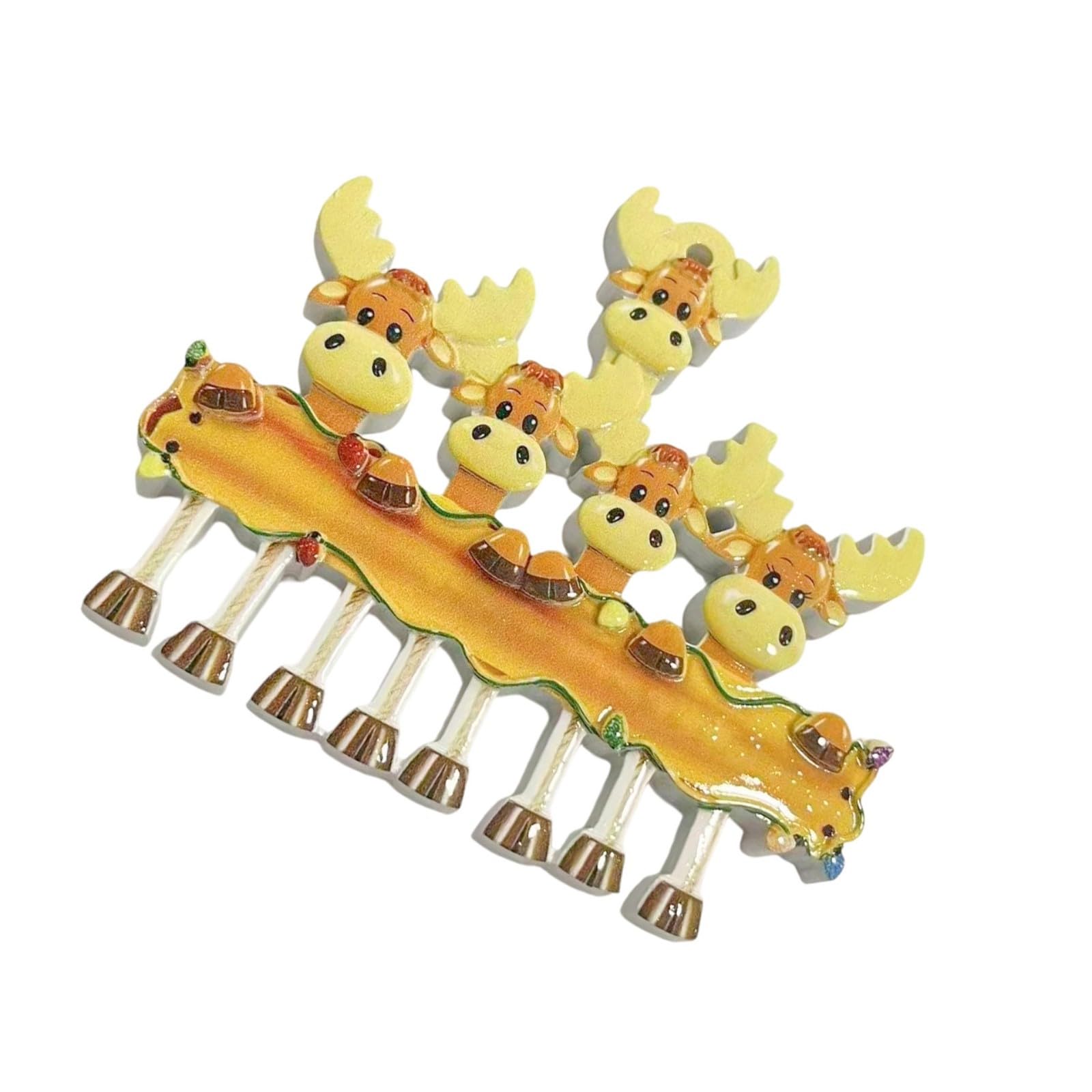 Nucelit Artistic Resin Christmas Deer Ornament Unique Handcrafted Holiday Decors Simple Installs for Bedroom Classroom Display Kids Room Christmas Ornament