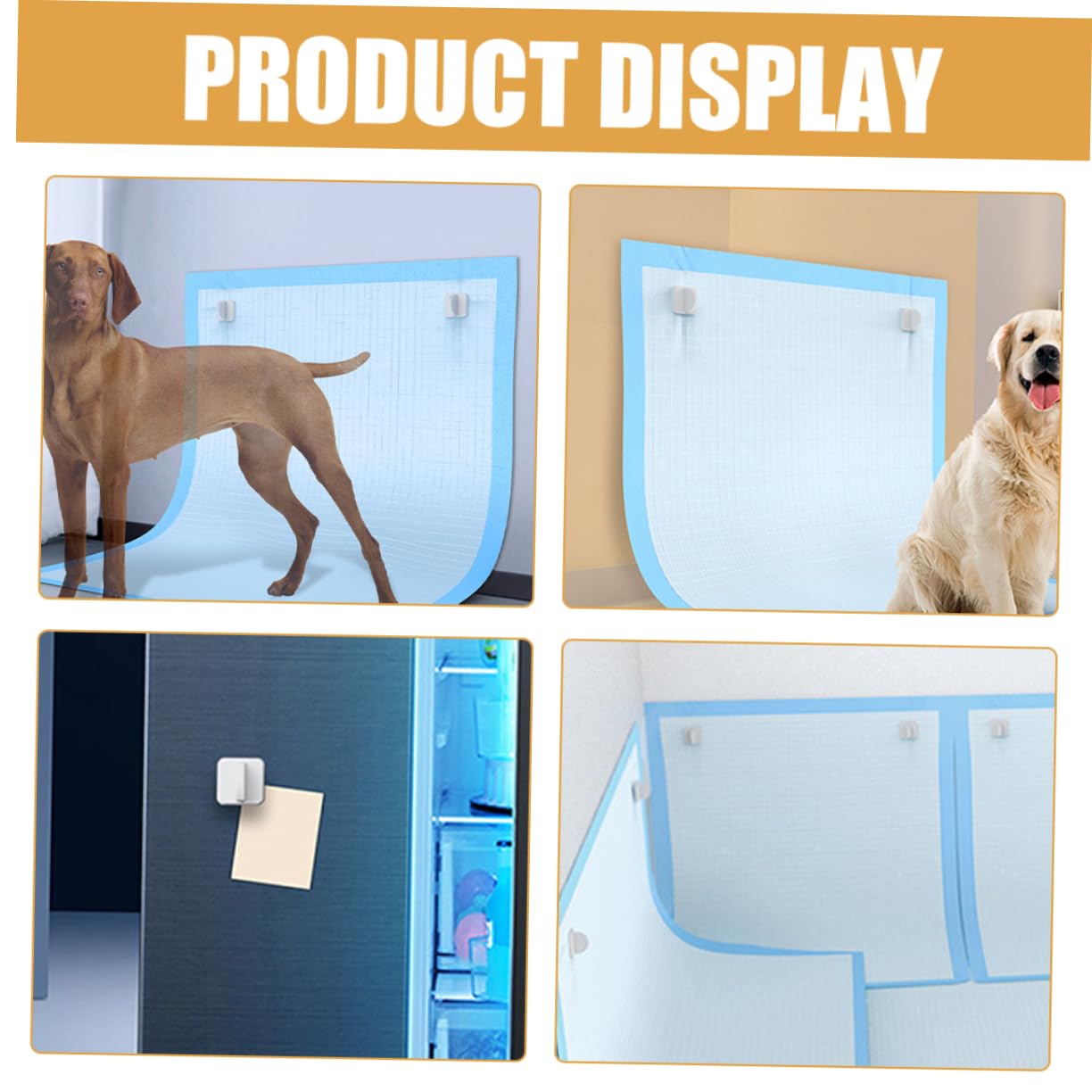 YARNOW 4pezzi Supporto Magnetico Per Traversine Per Cani Holder Per Tappetini Igienici Facile Installazione Su Muro Design Portatile e Adesivo Per Famiglie Con Animali Domestici
