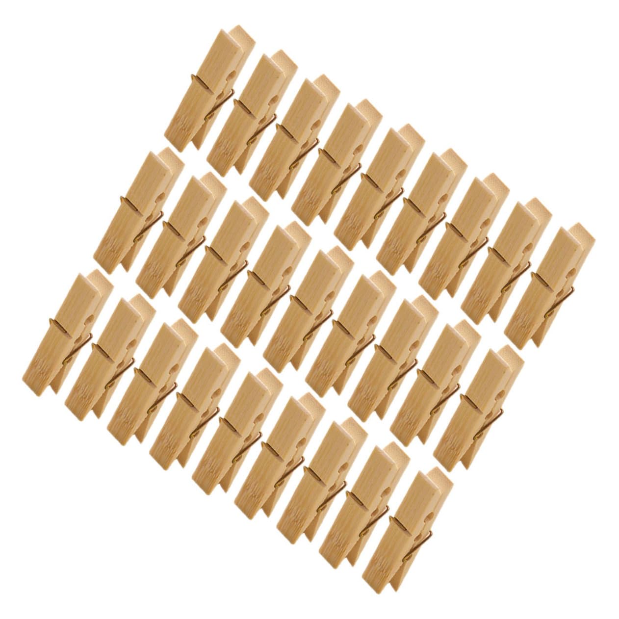 Mollettine in Legno Beige 100 Pezzi, Clip per Bucato | Fissaggio Saldo, Profilo Liscio, Facili da Riporre e Trasportare, Formato Compatto per Uso Quotidiano