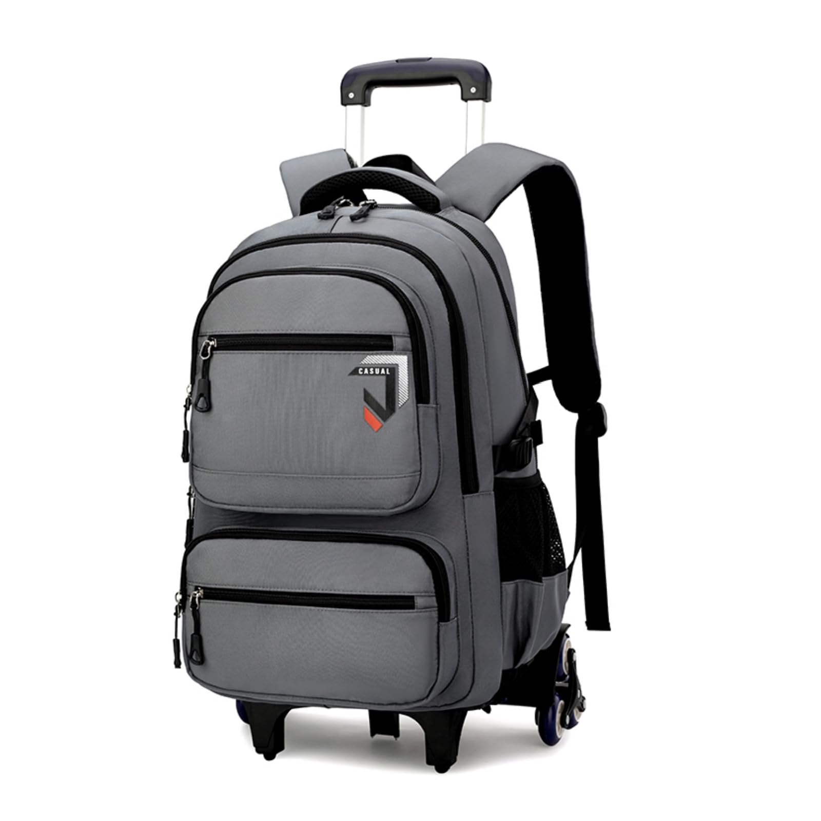 Sopnorm Boys Rolling Backpack, Kids Bookbag with Wheels,Kids Luggage on Wheels,Elementary School Black Trolley Back Pack