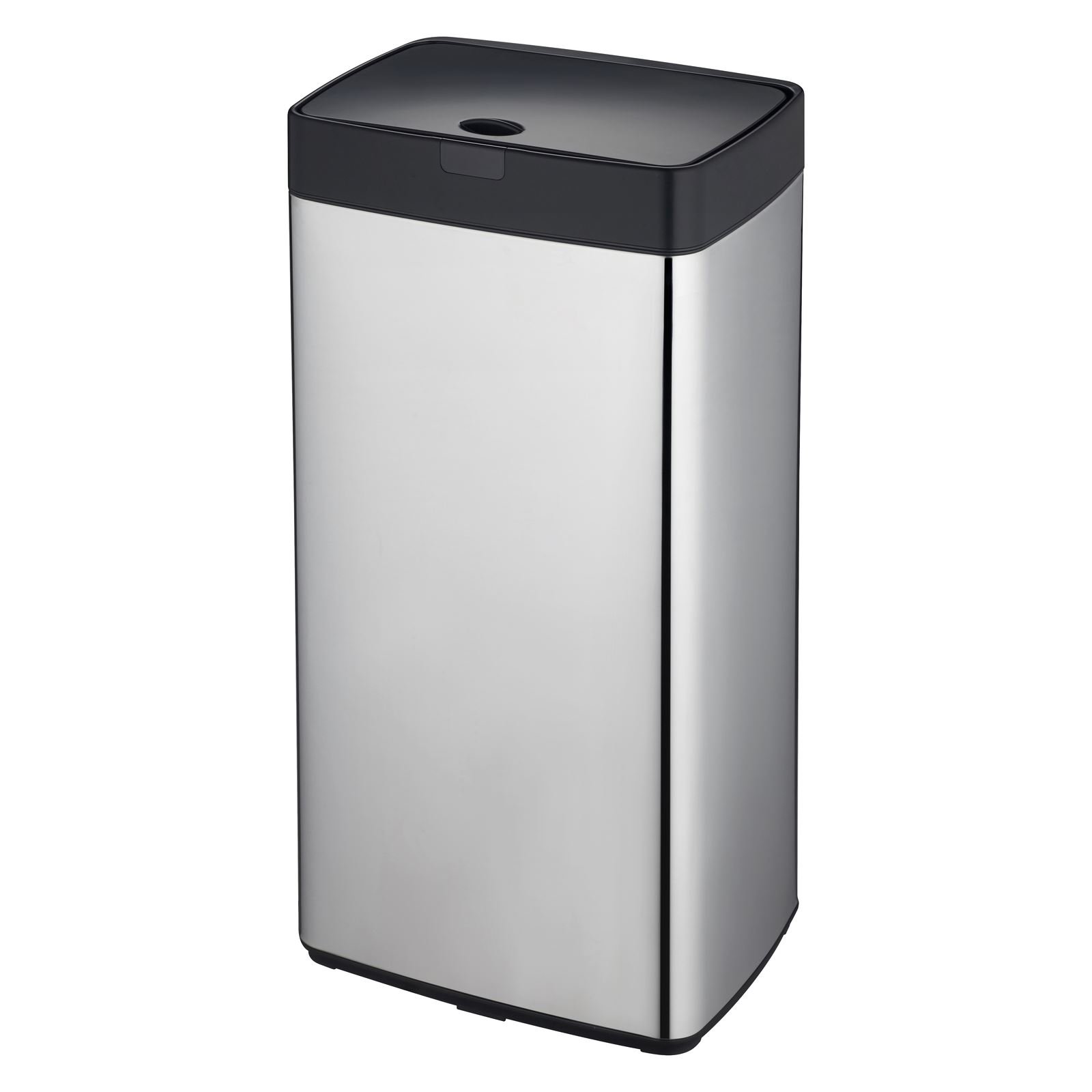 Dihl 45L Iris Chrome with Black Lid Rectangle Stainless Steel Auto Touchless Hands-Free Sensor Kitchen Waste Dust Bin Automatic Motor