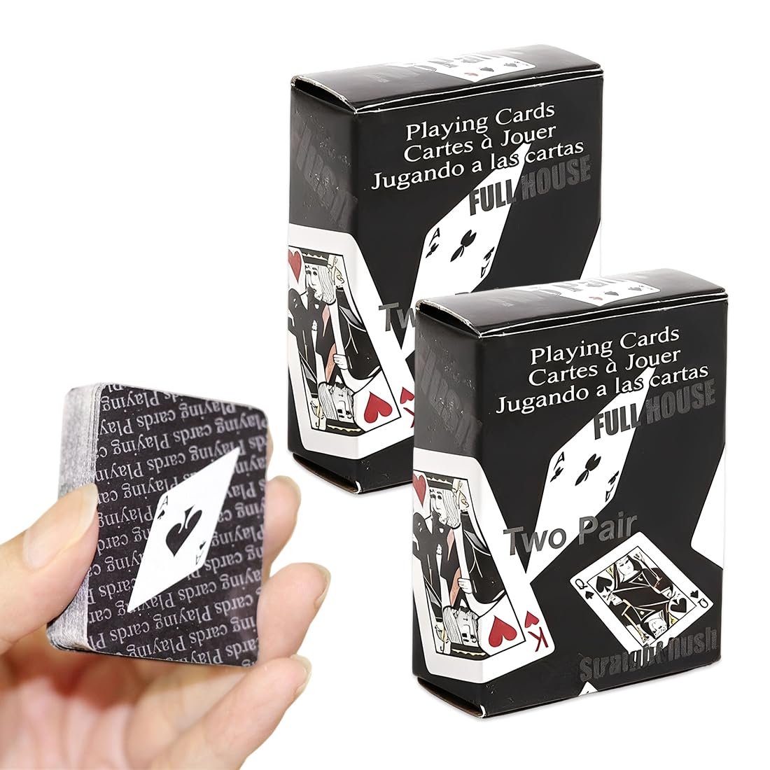 2 Barajas De Póker En Miniatura – Cartas De Tamaño Reducido, Resistentes Y Portátiles, Ideales Para Viajes, Fiestas Y Regalos Originales