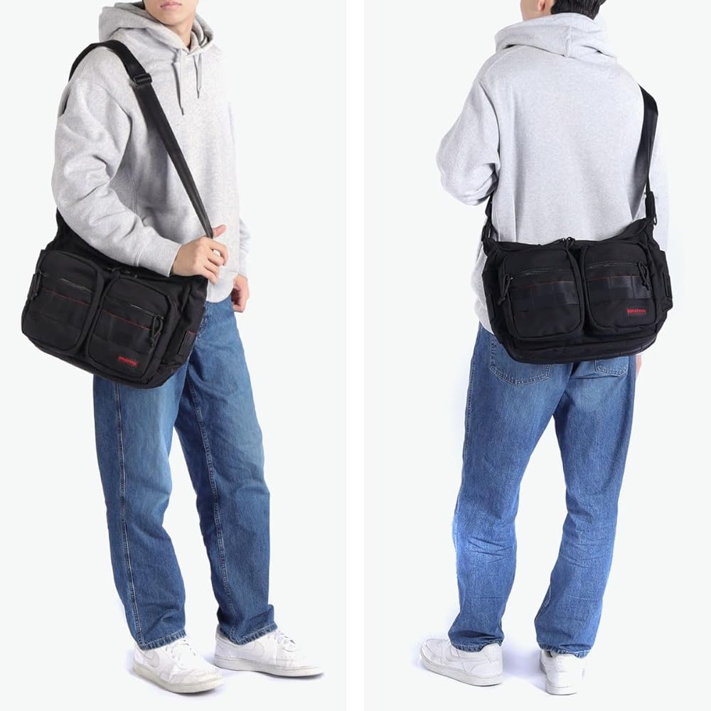 ブリーフィング ネオ エキスパンド ショルダーバッグ ロゴ 大容量 多機能 黒 BRIEFING（ブリーフィング）の「NEO EXPAND SHOULDERネオ