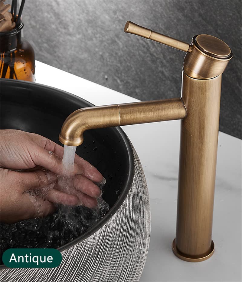Robinet de lavabo anti-éclaboussures avec bec rotatif noir et mitigeur - 2