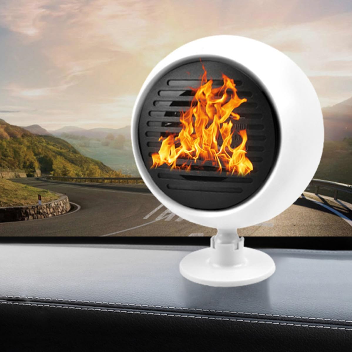 Didiseaon Portable Car Heater and Vehicle Windshield Defroster with Safe and Reliable Abs and Copper Material, Mini Auto Heater for Efficient Defrosting and Fog Removal in Cars
