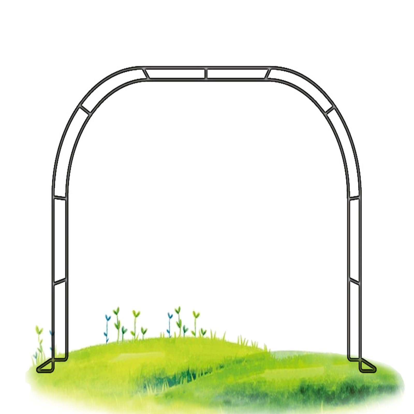 Cadre en acier de 239 cm de large pour décoration de jardin