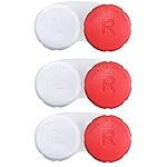RHUI Cases for Contact Lens, Travel Daily Use 3 Pack Red