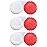 RHUI Cases for Contact Lens, Travel Daily Use 3 Pack Red