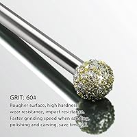 Vista 4 de Juego de brocas de diamante para pulido con vástago de 1/8 pulgadas para herramienta rotativa Dremel - 20 piezas de brocas de diamante con vástago