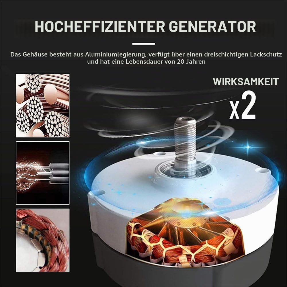 10000W kleine tragbare vertikale Windkraftanlage, tragbarer Windgenerator für Camping Generator12V / 24V / 48V mit MPPT-Controller für den Heimgebrauch