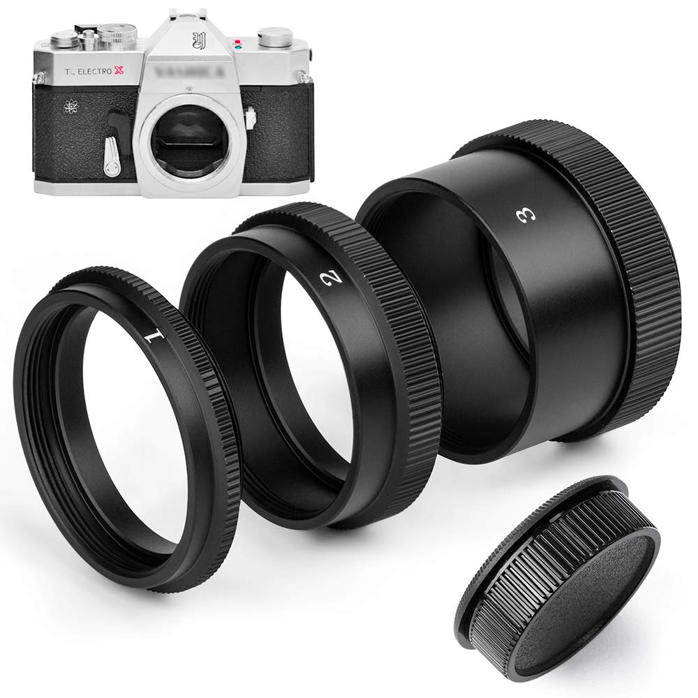 Makro Verlängerungsrohr Macro Extension Tube Metall Mount Ring for M42 42mm Screw Mount Kameras Mit Körper Hinterer Objektivdeckel