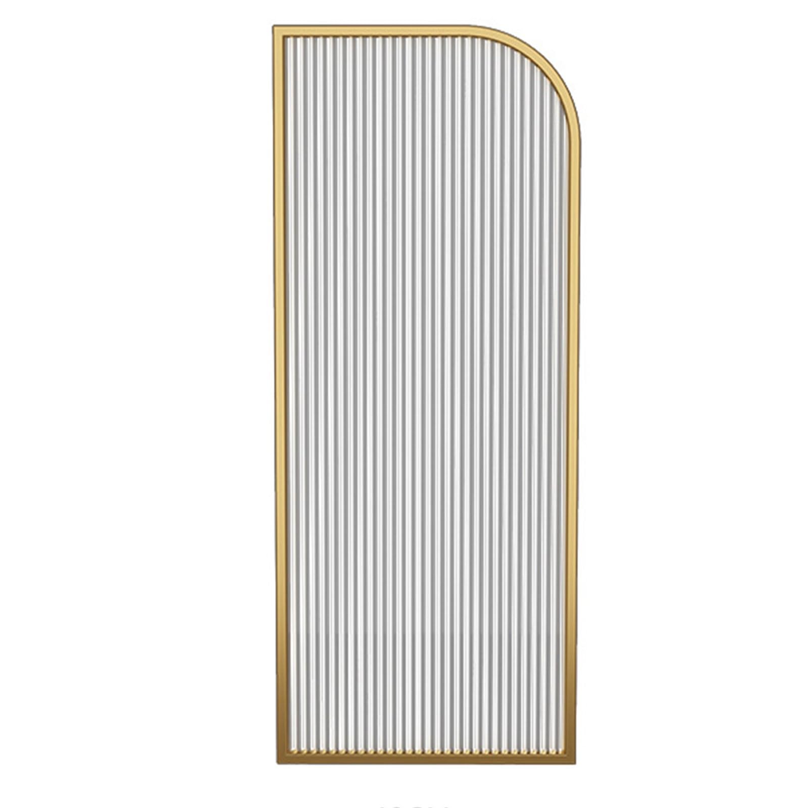 Séparateur de toilettes design en verre avec profilé en acier doré