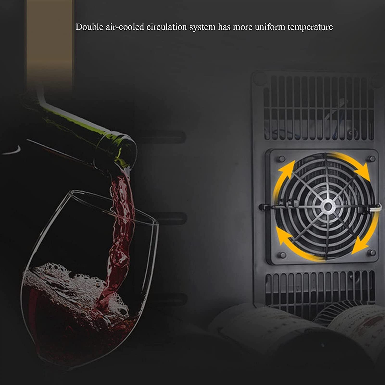 Ljlzxpbus 10 Bottle Compressor Wine Cooler Refrigerator | Large Wine Cellar | 41f-64f Digital Temperature Control Wine Fridge For Red, White, Champagne Or G Wine on Fridge.com - View 5