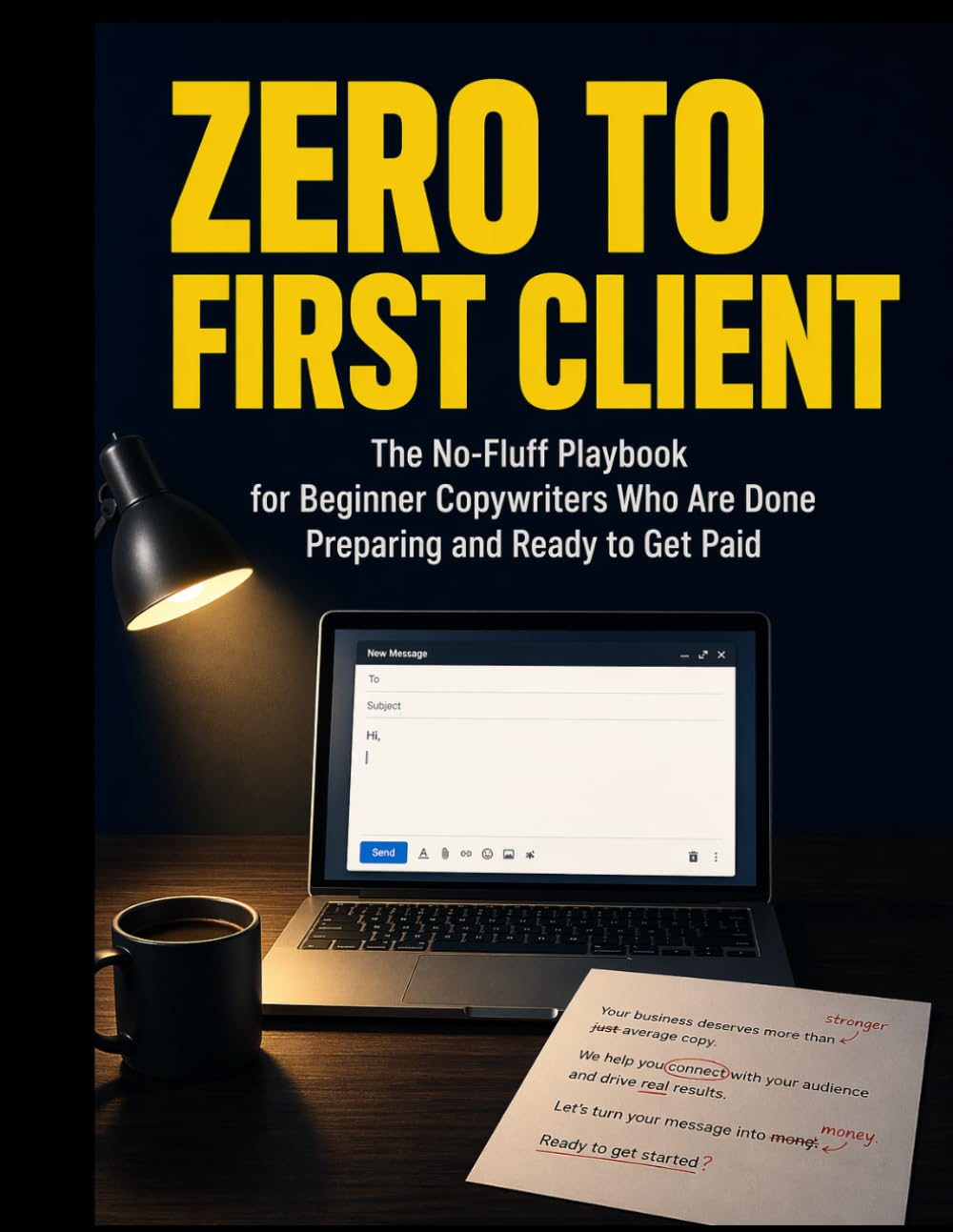 Zero to First Client: The No-Fluff Playbook for Beginner Copywriters Who Are Done Preparing and Ready to Get Paid