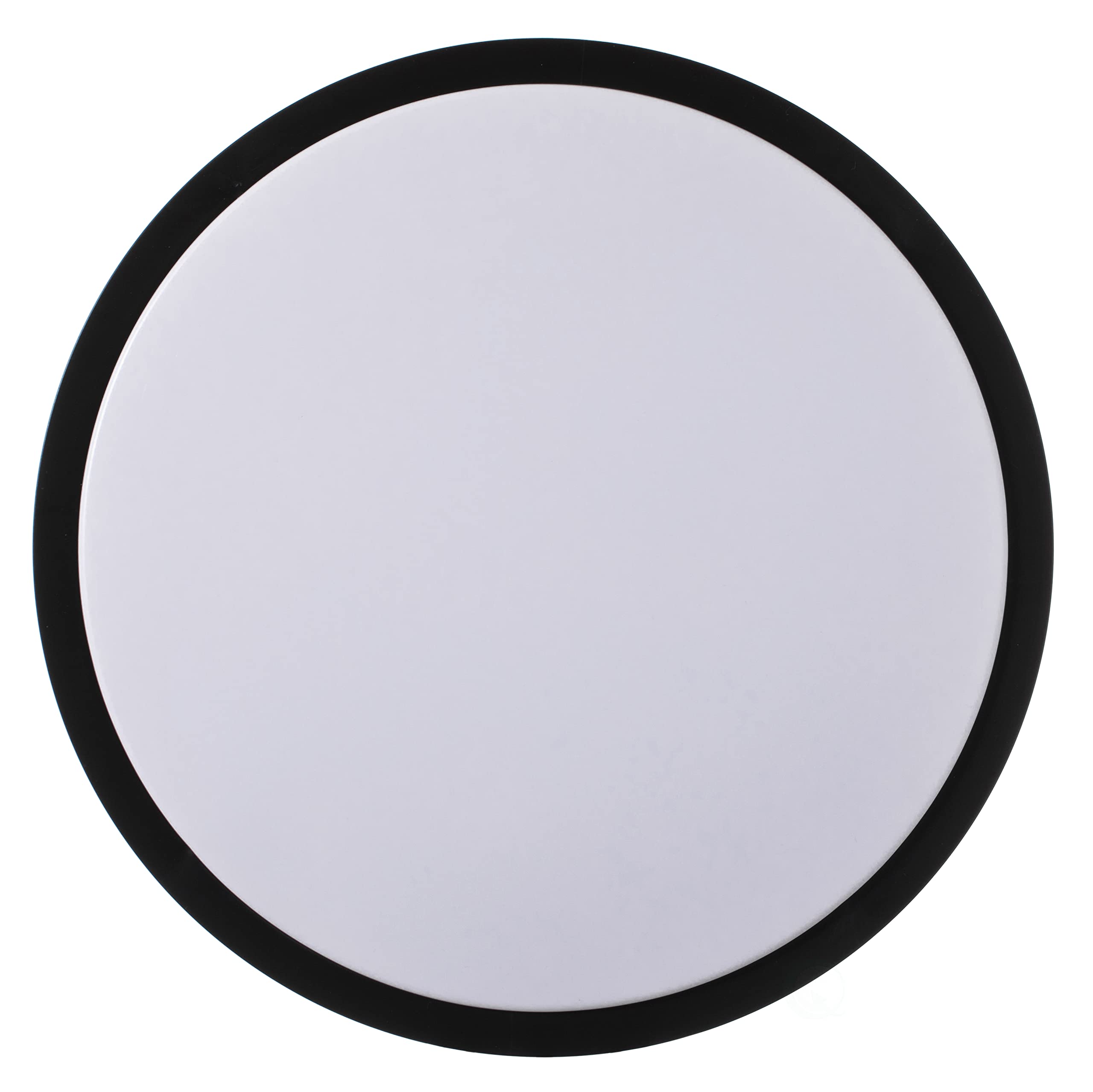 Quickway ImportsRound LED Ceiling Light Fixture Flush Mount Lighting, 6500K 30,000 Hour Lifetime 15 in. Black 36W