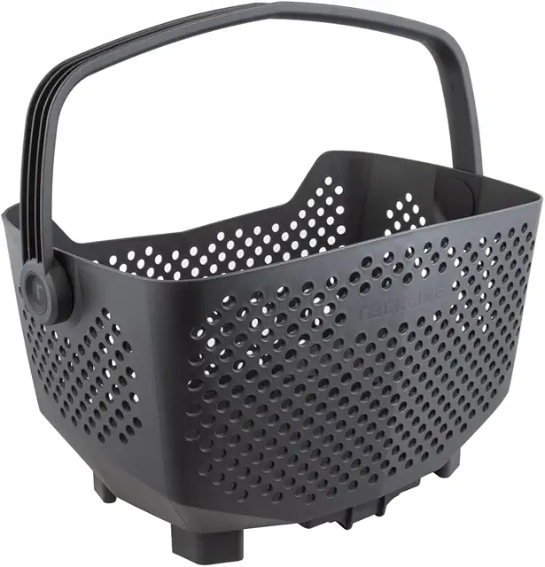 Racktime Baskit Edge 2.0 Fahrradkorb - Schwarz, 43x24x29cm, abnehmbar