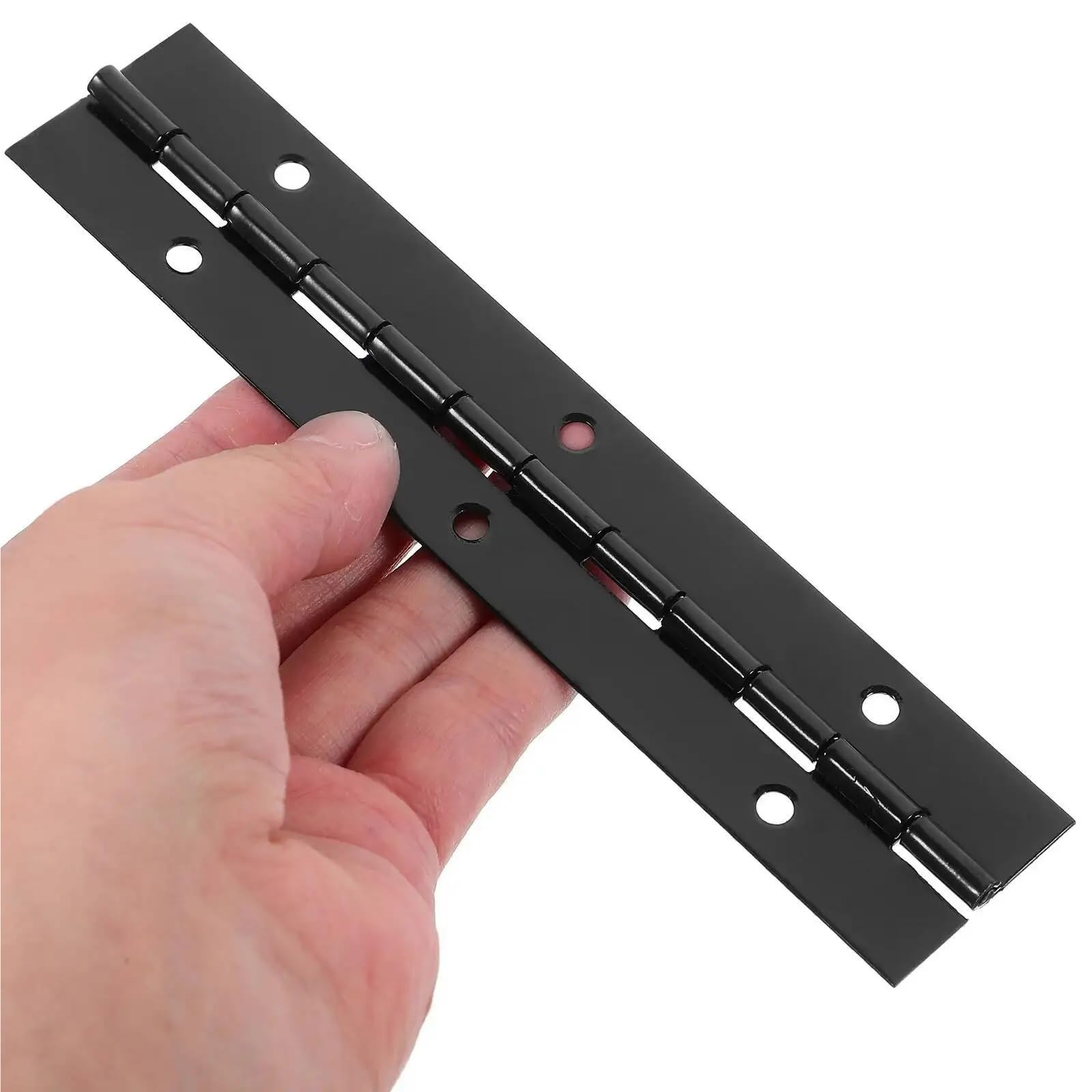 Bisagras de piano de alta resistencia, 11 bisagras de piano de hierro continuo de alta resistencia, color negro, 15 x 3 x 0,1 cm