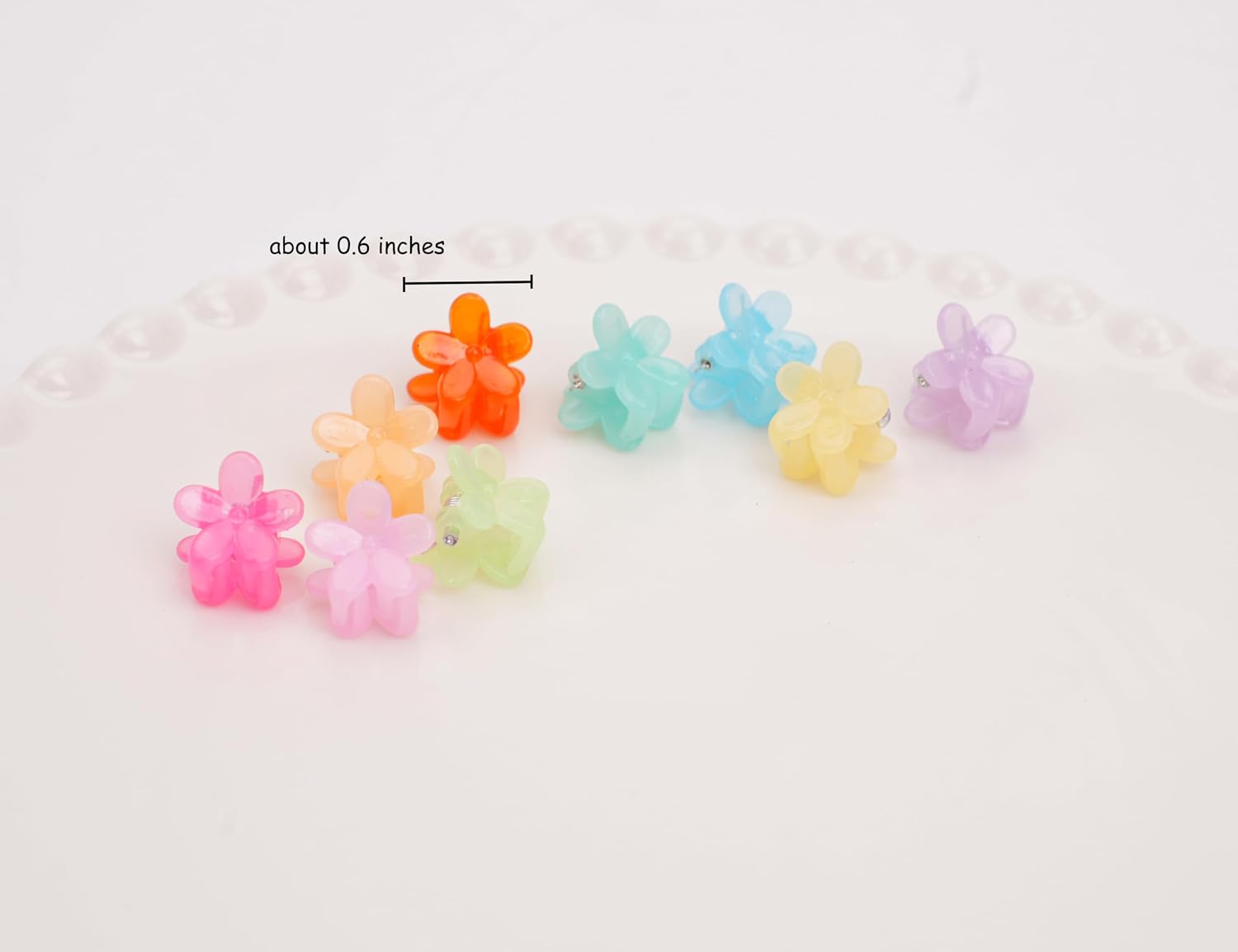 50 Pcs Colorful Mini Hair Claw Small Hair Clips Clamps Hair Accessories for Baby Girl Decorative Bun Tiny Hair Clips (Set-B)