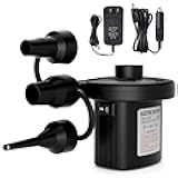 Jasonwell Electric Air Pump Portable Quick-Fill AC DC Inflator Deflator Pump for Air Mattress Inflatables Pool Floats Water Toy Raft Bed Boat Pool Toy with Nozzles 110-240 V
