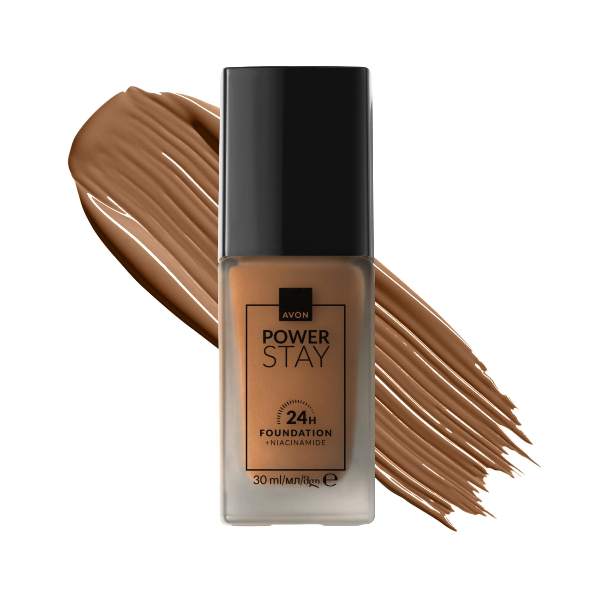 Avon Power Stay 24 Hour Longwear Foundation SPF10, Sprice 410P, Colour Lock Technology, Breathable, Natural-Looking Formula, 35 Shades, Cruelty Free