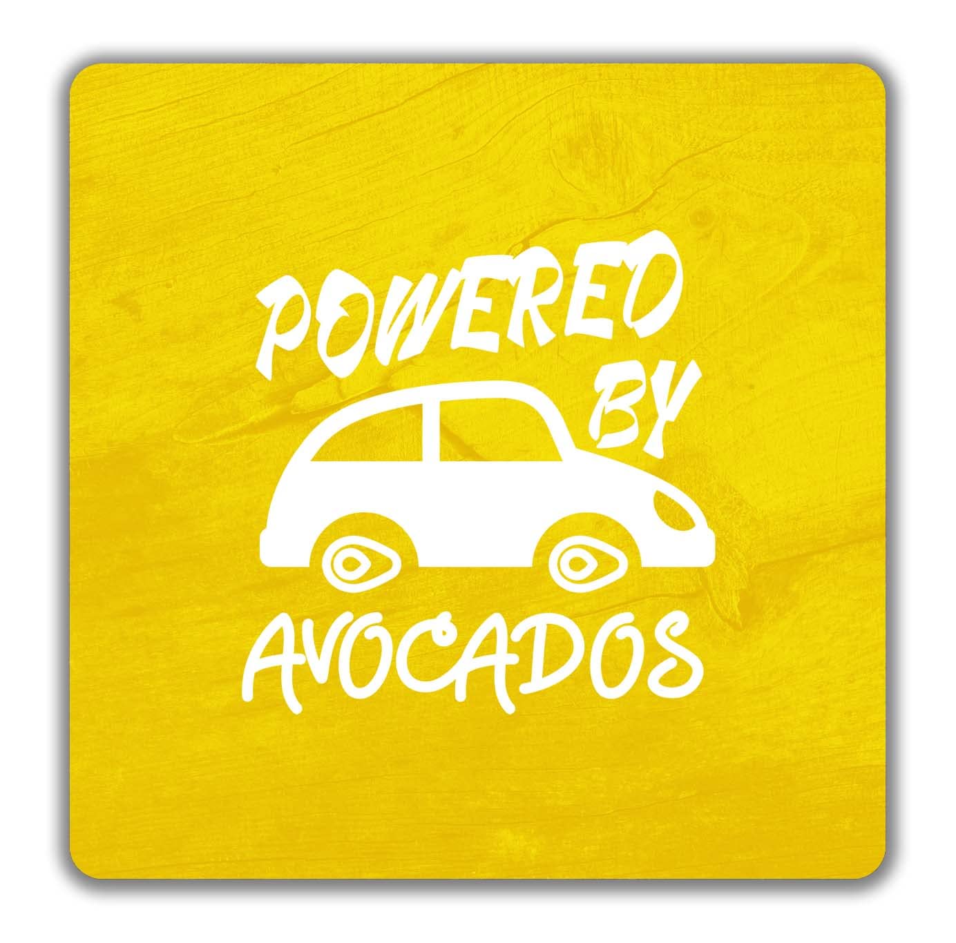 Shopagift Powered by Avocados 2 Pack Coasters - 9cm x 9cm