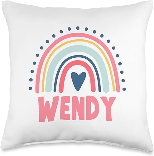 Miniatura 1 de Wendy Name Custom Woman Myth Legend Pink Birthday Party Throw Pillow, 16x16, Multicolor